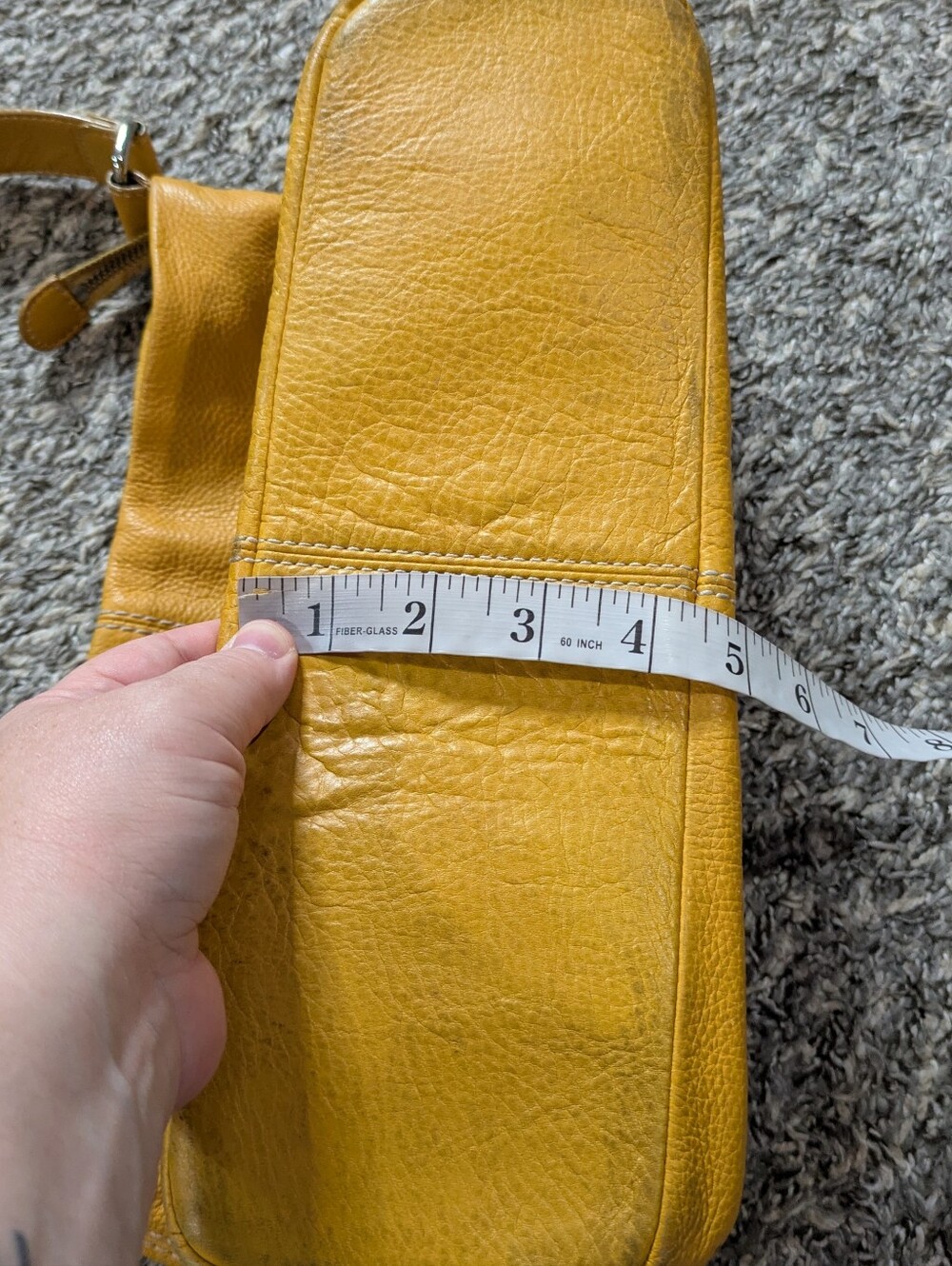 Banana Republic Yellow Orange Leather Shoulder Bag - Picture 10 of 10